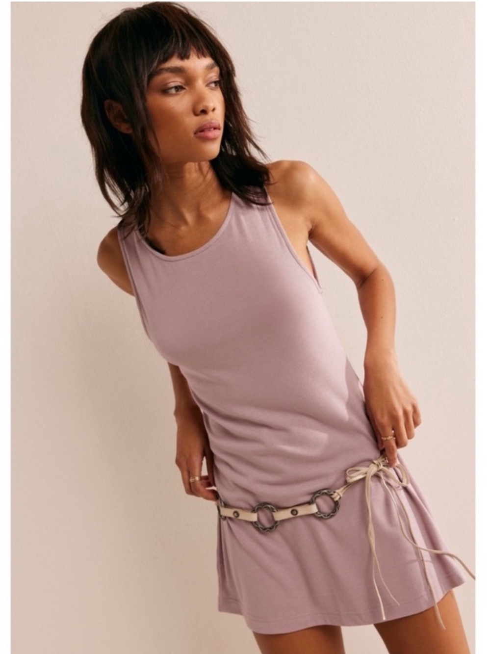 Free People FP Beach Mini Dress Purple Sleeveless Size Large NWT Free People
New